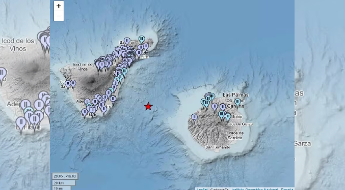 El ‘Volcán de Enmedio’ registra un terremoto de magnitud 4.1 que fue sentido en Gran Canaria y Tenerife
