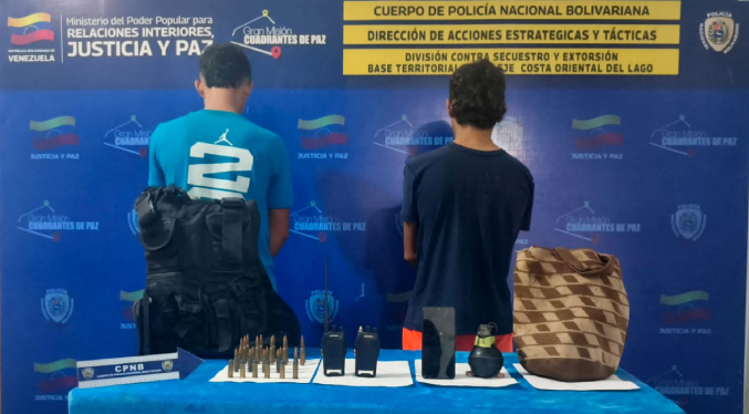 Unidad Contra Secuestro y Extorsión de la PNB captura a dos miembros de la banda «El Oso» en Miranda