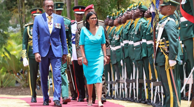 Presidente de Barbados recibe a la presidenta encargada Delcy Rodríguez