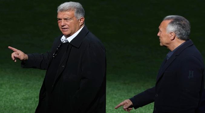 Joan Laporta califica el arbitraje contra el Atlético de Madrid como una «vergüenza»