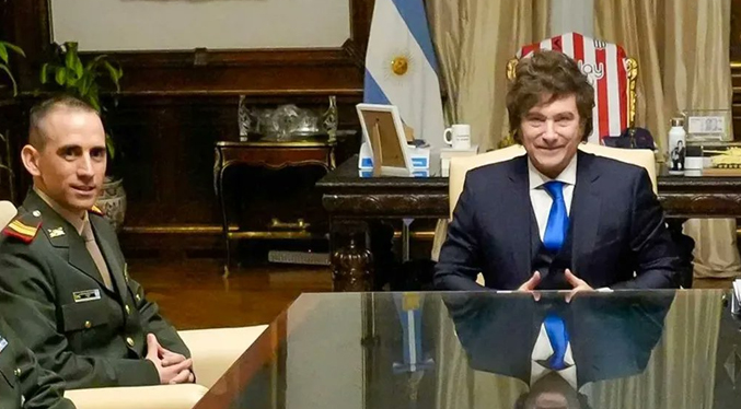 Milei recibe al gendarme argentino que estuvo detenido en Venezuela