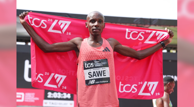 El keniano Sawe rompe récord en el maratón Londres: Recorrido en menos de dos horas