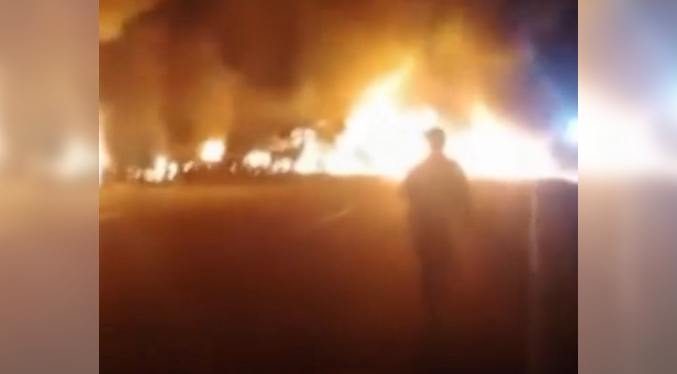 Choque e incendio de dos camiones deja siete fallecidos y cinco heridos en Lara