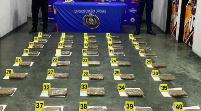 Incautan casi 40 kilos de presunta marihuana
