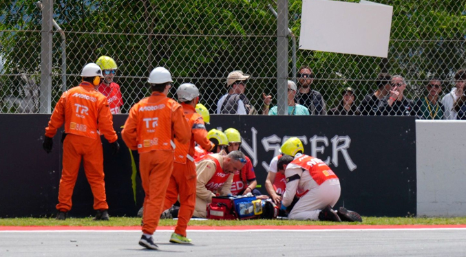 Pinchazo de moto de Acosta provoca fuerte accidente de Alex Márquez