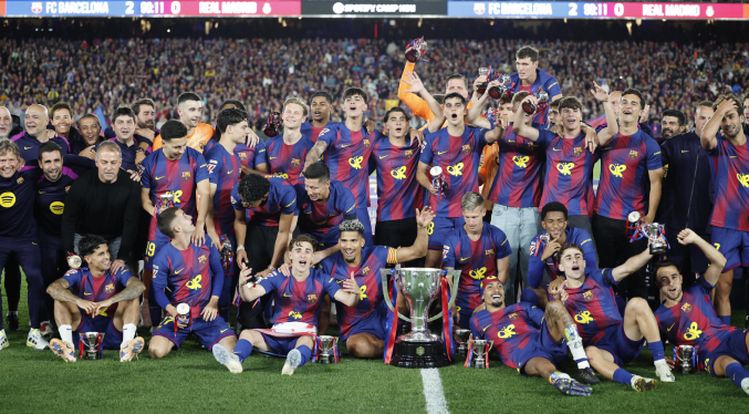 Barcelona conquista su segunda Liga consecutiva con triunfo de 2 por 0 sobre el Real Madrid
