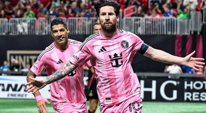Messi marca un doblete en la goleada del Inter a Cincinnati