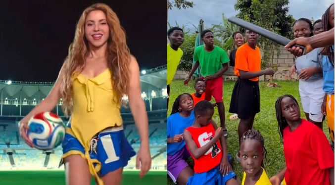 Shakira invita a un grupo de niños de Uganda a bailar con ella en la final del Mundial