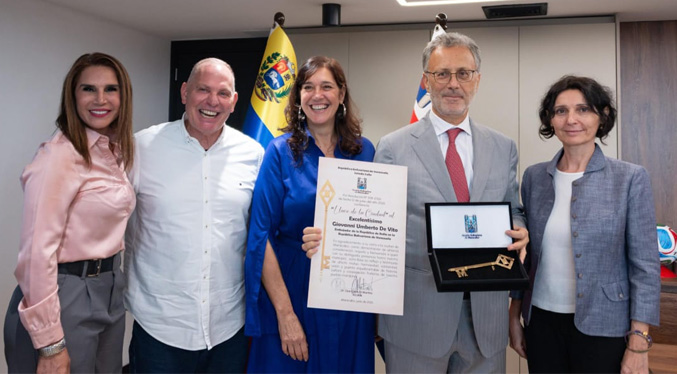 Alcaldía de Maracaibo entrega llaves de la ciudad al embajador de la República Italiana en Venezuela