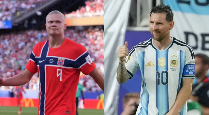 Haaland reaccionó al histórico hat-trick de Messi: “Es un demente”