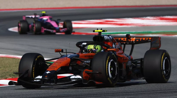 Norris fue el más rápido en los segundos libres del GP de Cataluña