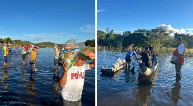 Río Orinoco inunda sector y pista de aterrizaje en La Esmeralda