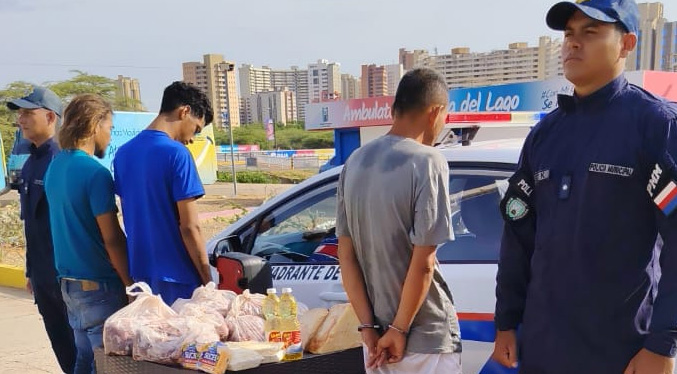 Polimaracaibo captura a tres hombre por hurtar en un restaurante de la 72