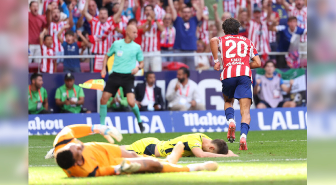 Giuliano Simeone rescata un punto con Atlético en inferioridad numérica