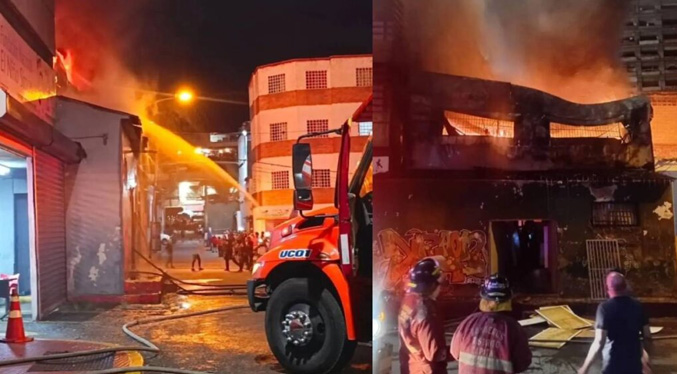 Cortocircuito genera incendio en una carpintería de Caracas