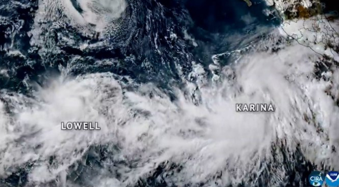 De tormenta a huracán: Karina se fortalece con vientos de 233 km/h y pone a México en alerta