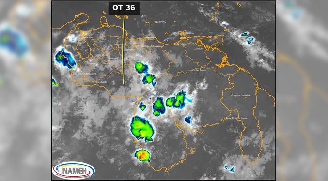 Onda tropical N°36 se desplaza desde el centro hacia el occidente del país