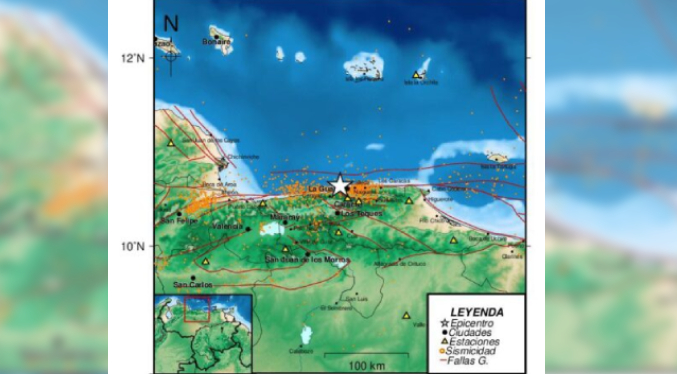 Funvisis reporta sismo de magnitud 4.0 con epicentro al norte de La Guaira