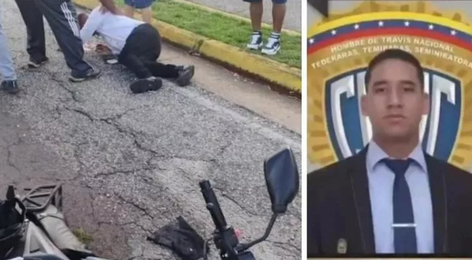 Choque entre motocicletas cobra la vida de un funcionario del Cicpc y un mototaxista