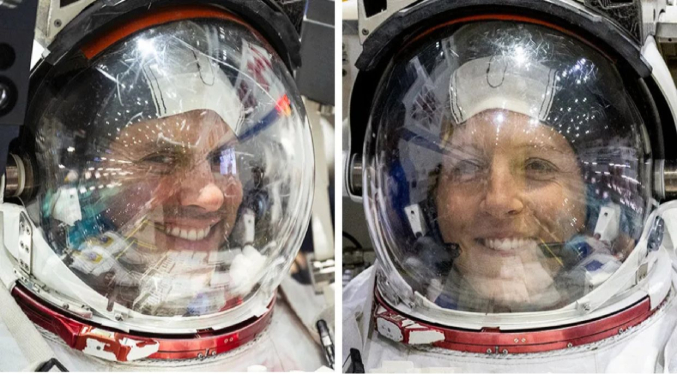 Dos astronautas realizan una caminata espacial por más de seis horas este martes