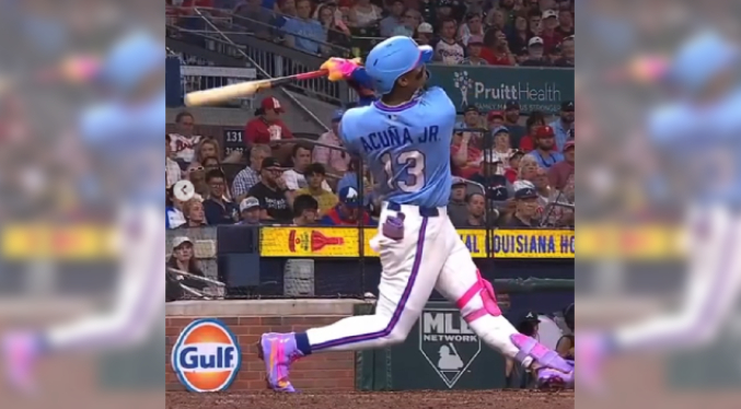 Acuña pega jonrón por los Bravos y Mahle brilla en paliza de 12-2 ante Filis