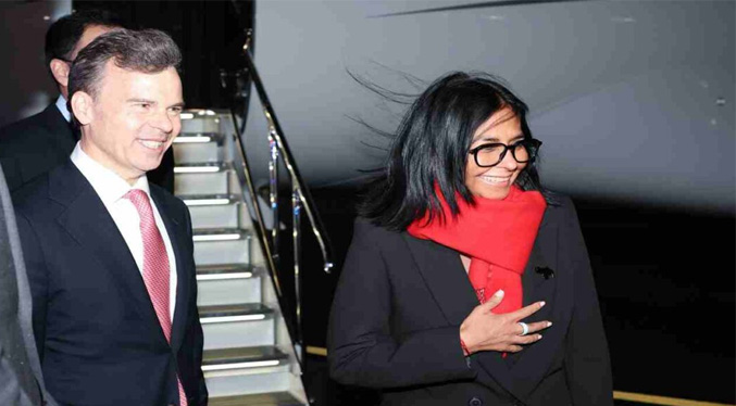 Delcy Rodríguez llega a EEUU para participar en Asamblea General de la ONU