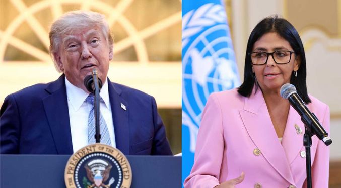 Donald Trump y Delcy Rodríguez sostienen una reunión por primera vez en Nueva York