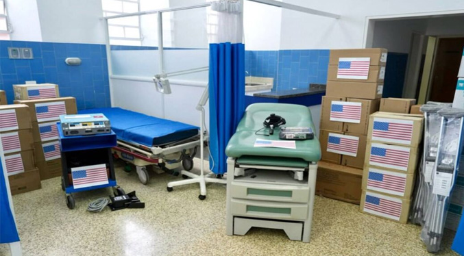 EEUU entrega nueve toneladas de suministros al Hospital Vargas