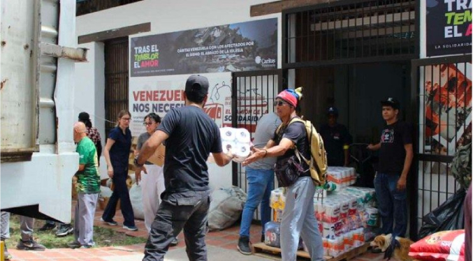 Cáritas mantiene activa la recolección de insumos para los afectados del doblete sísmico