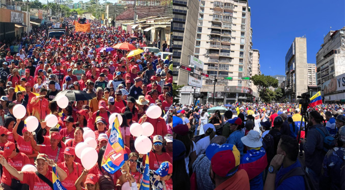 Oficialismo y oposición se movilizan en Caracas este 22-Oct