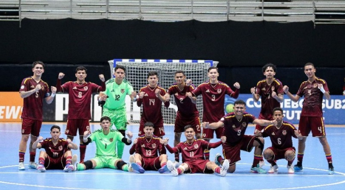 Vinotinto Futsal U20 clasifica invicta a las semifinales del Sudamericano al vencer 3-0 a Colombia