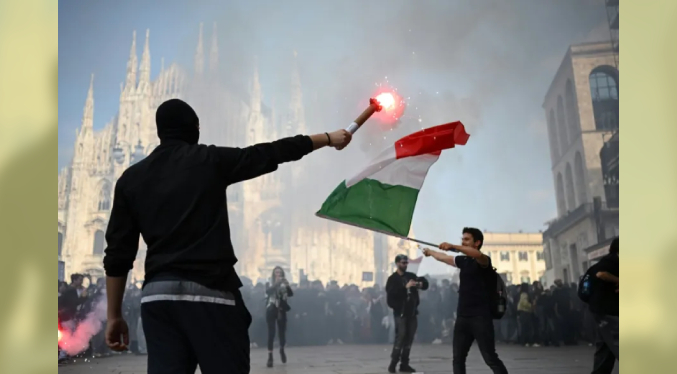 El gobierno italiano desplegará a 500 militares en Milán tras los desórdenes callejeros